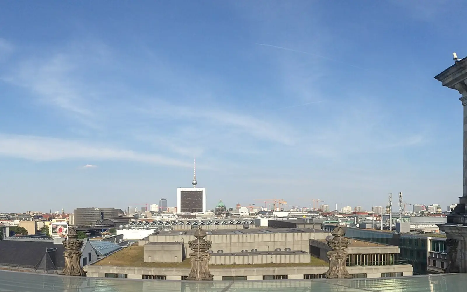 Panoramic view east across central Berlin from the Reichstag