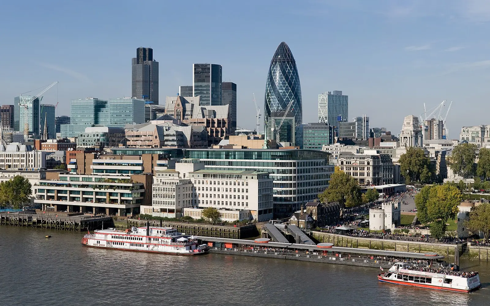 The City of London skyline seen across the River Thames