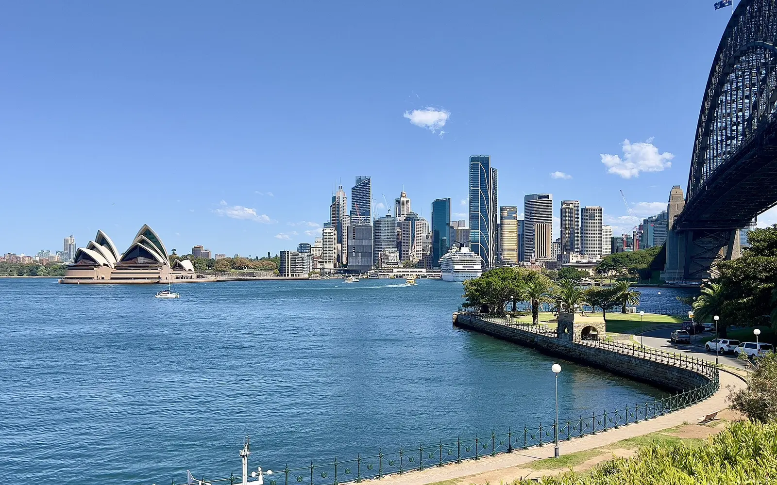 Sydney Harbour with the Opera House, central skyline and harbour foreshore